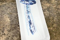 Keramiktablett blaue Qualle
